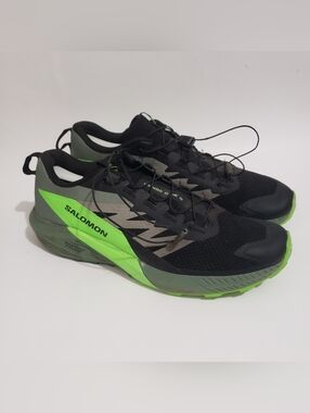 Salomon Sense Ride 5 Men’s 11 Trail Running Hiking Shoes Quicklace Gray Green...